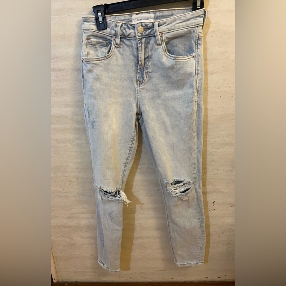 Dear John Light Blue Ripped Skinny Denim Jeans